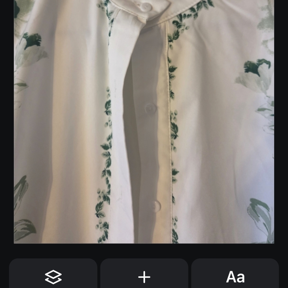SHEIN Green and White Floral Midi Dress - Picture 2 of 3